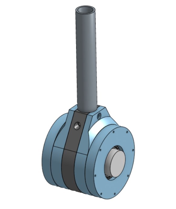 Final CAD model — gearbox connection